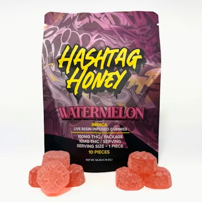 Hashtag Honey - Watermelon Gummies 10pk - 100mg