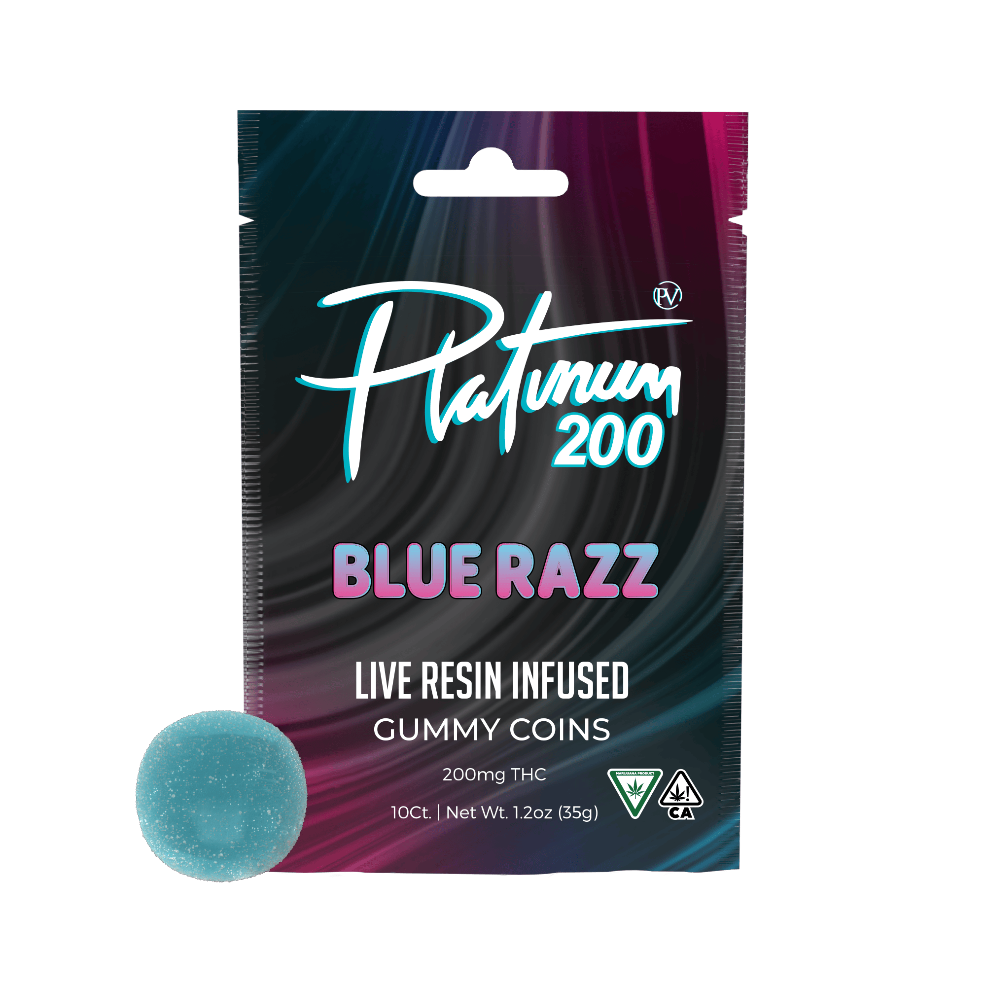 Platinum Live Resin Gummies- Blue Razz 200mg