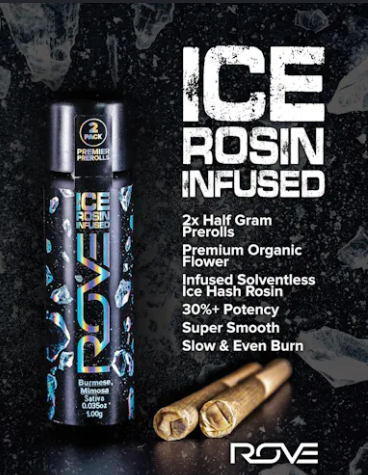 ROVE Ice Rosin Infused Joint 1g: Super Lemon G 2pk