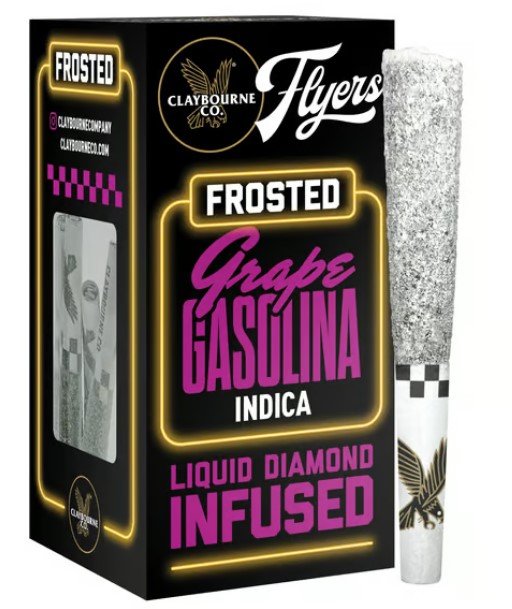 Claybourne Grape Gasolina Infused Pre-roll (5pk) 2.5g