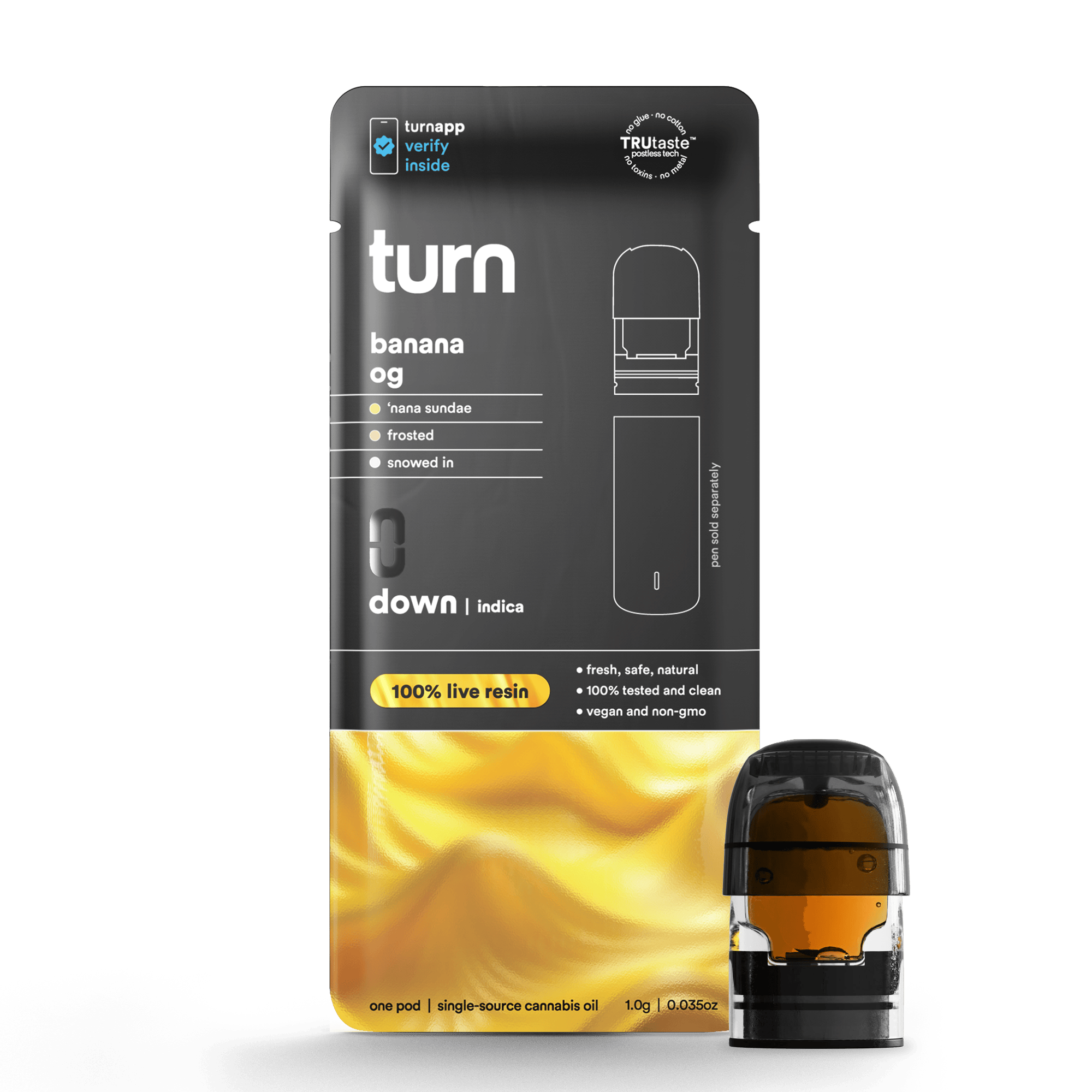 TURN - BANANA OG - LIVE RESIN - 1G POD - *BATTERY NOT INCLUDED*