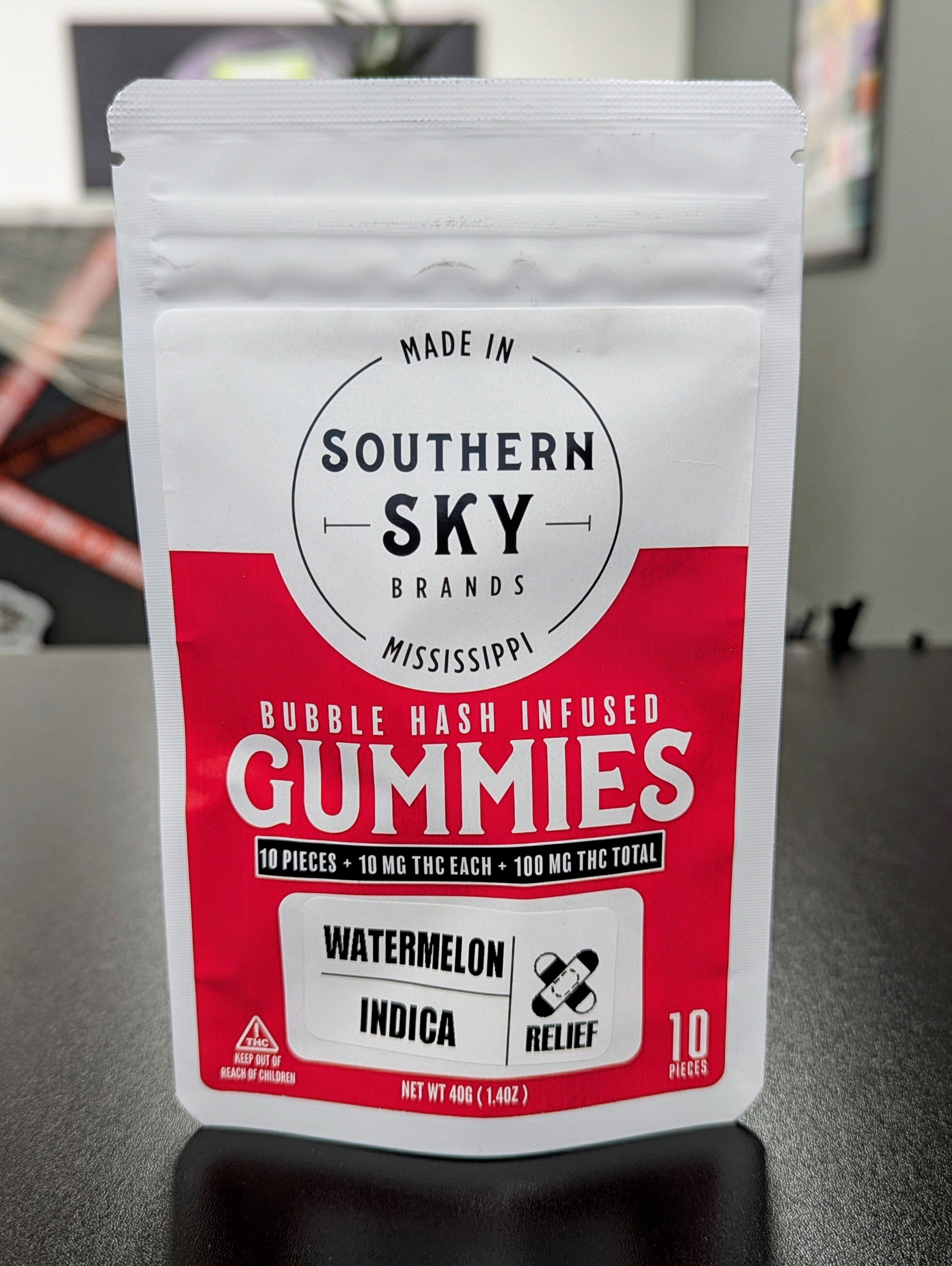 Southern Sky Brands | 100 mg  |  Watermelon Indica Hash Gummies