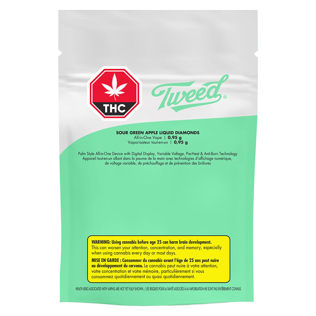 Tweed - Sour Green Apple Liquid Diamonds AIO - 0.95g