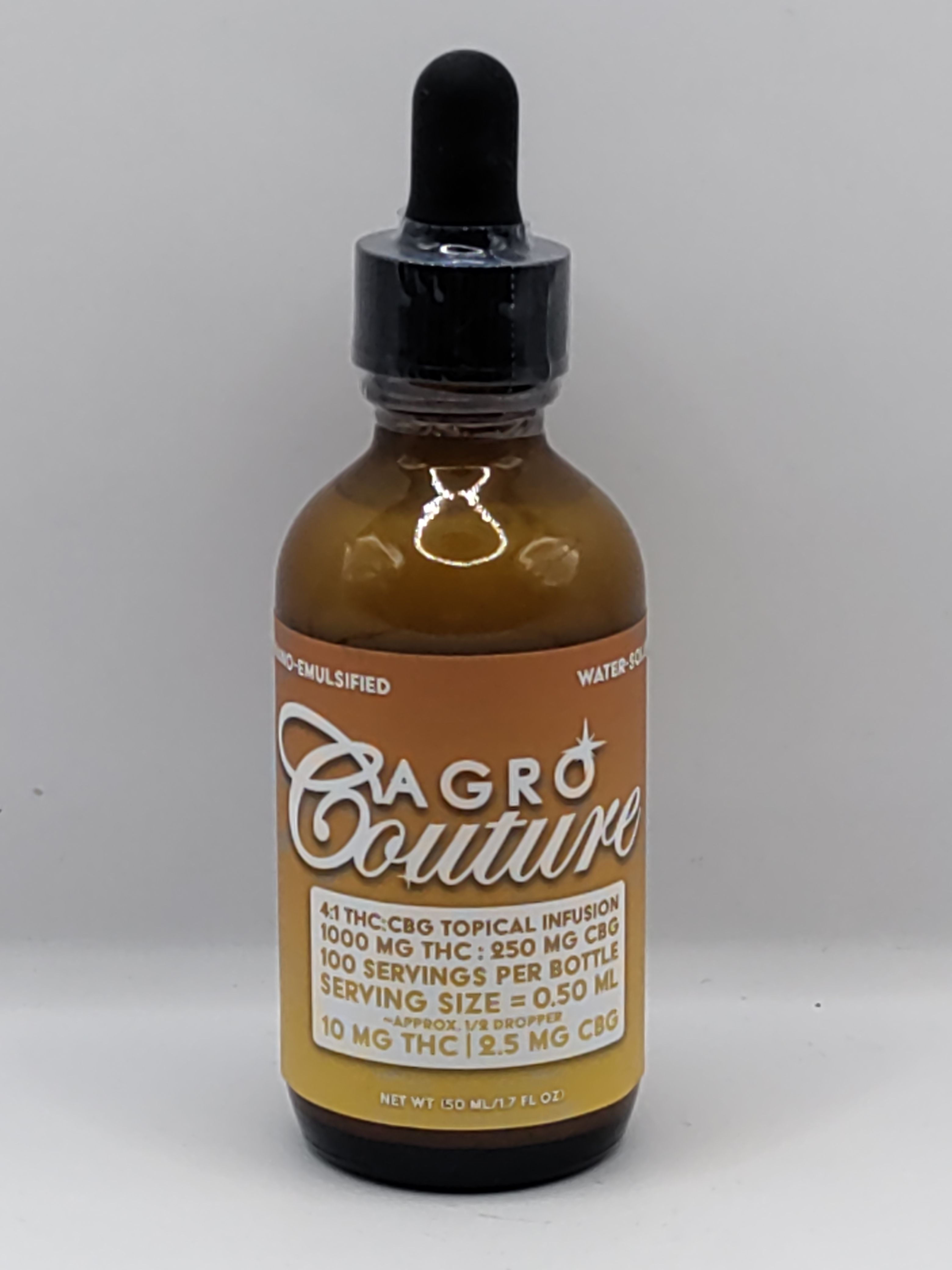 4:1 THC/CBG Topical Drops 1250mg Topical Infusion Agro Couture #1036