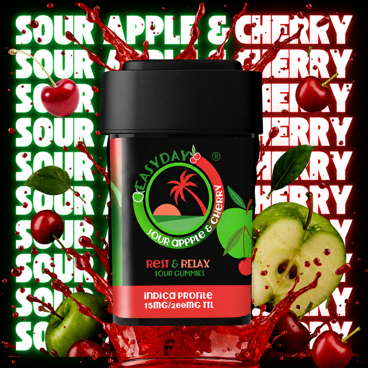 Easyday | Sour Apple Cherry | 150Mg THC