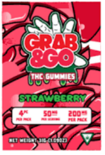 GRAB & GO | STRAWBERRY GUMMIES - 4PK | 200MG