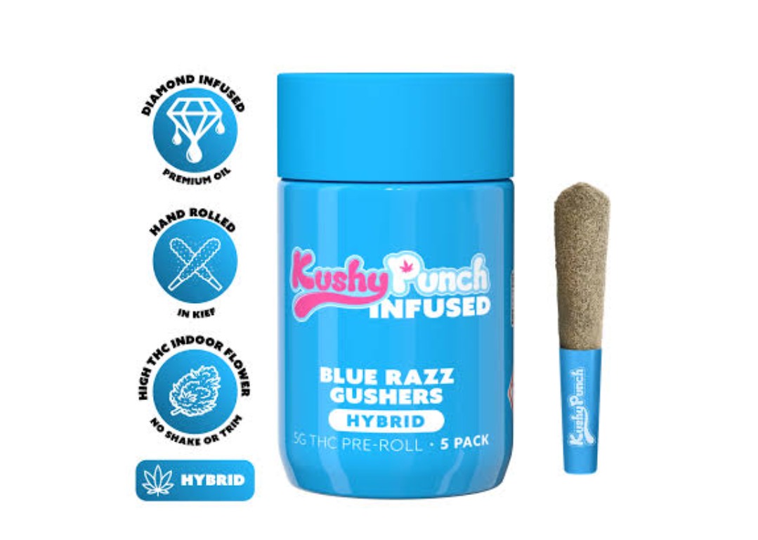 Kushy Punch| Blue Razz Gushers | Infused Pre-Roll