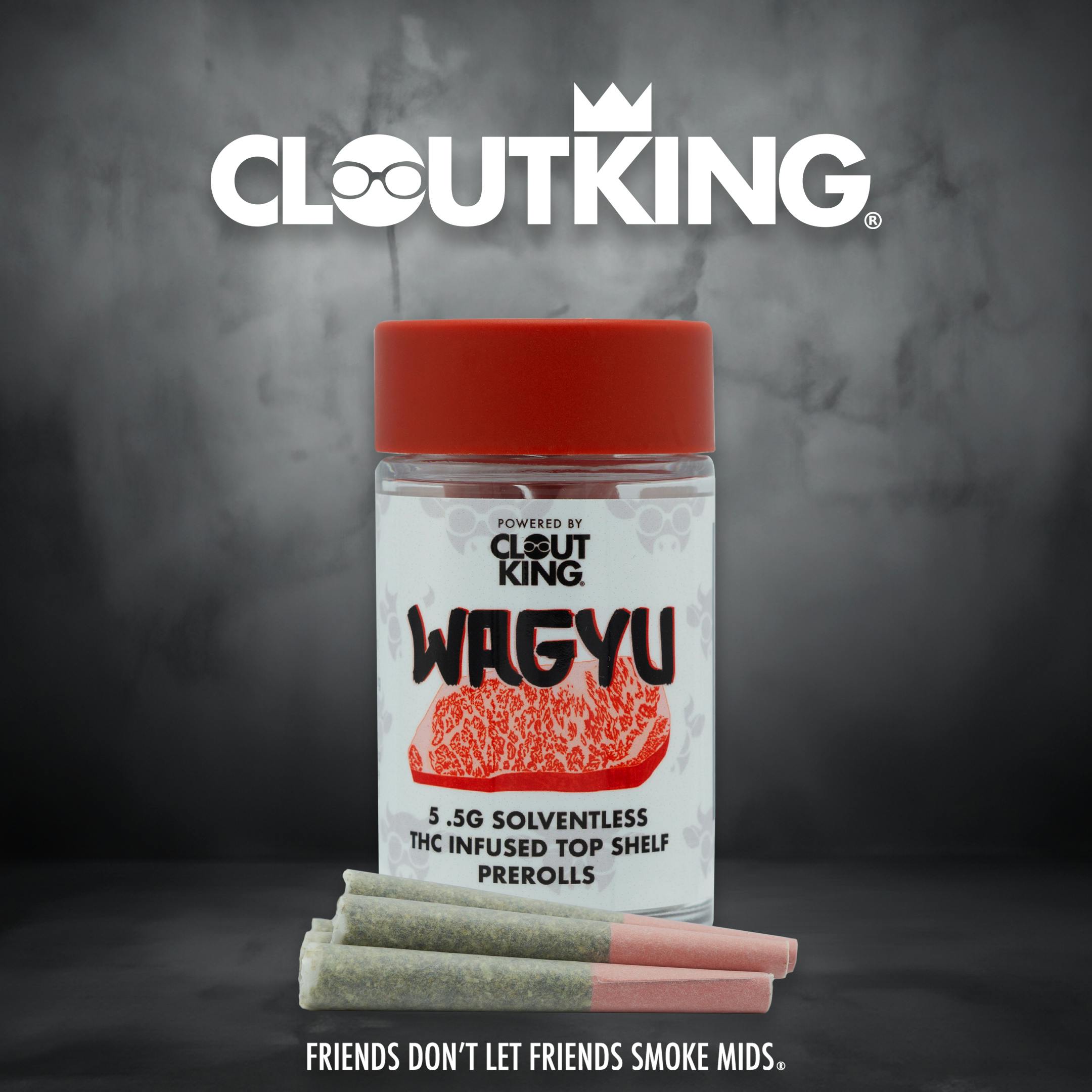 Clout King Terdiez: Wagyu Bubble Hash Infused 5 Pack (.5g x 5)