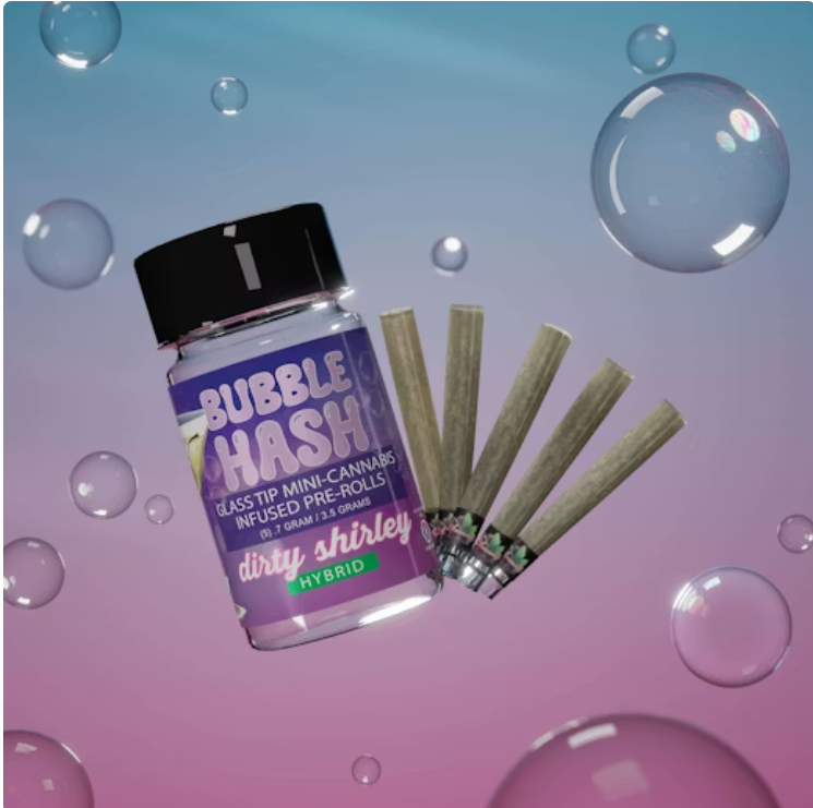 Amnesia - Dirty Shirley - .7 x 5 Bubble Hash Infused Prerolls