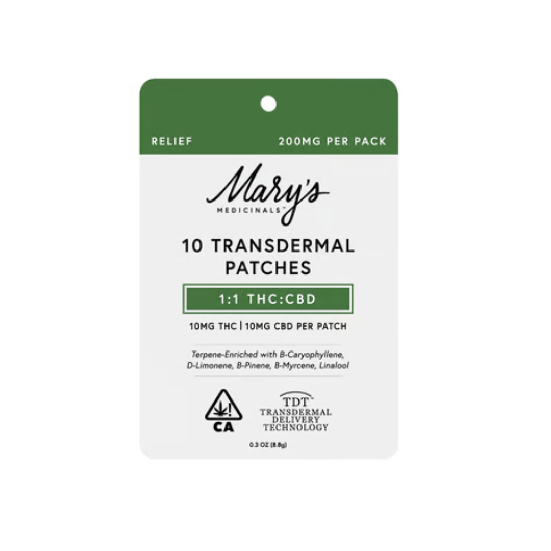 10pk 20mg Transdermal  Patches - 1:1 THC:CBD