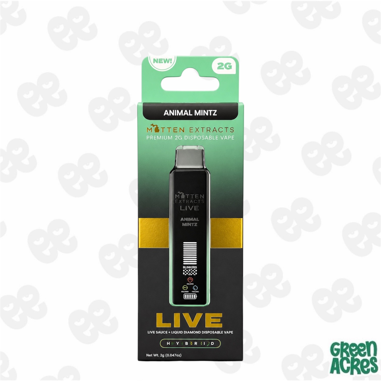 Mitten Extracts: Animal Mintz 2G Live Sauce Vape Disposable
