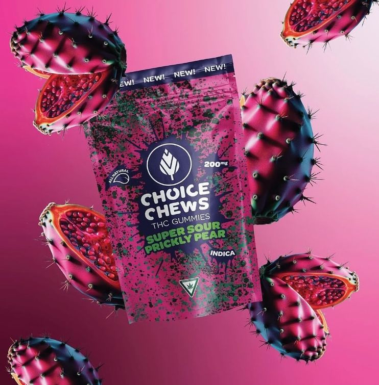 Choice - Super Sour Prickly Pear - 200mg Gummies