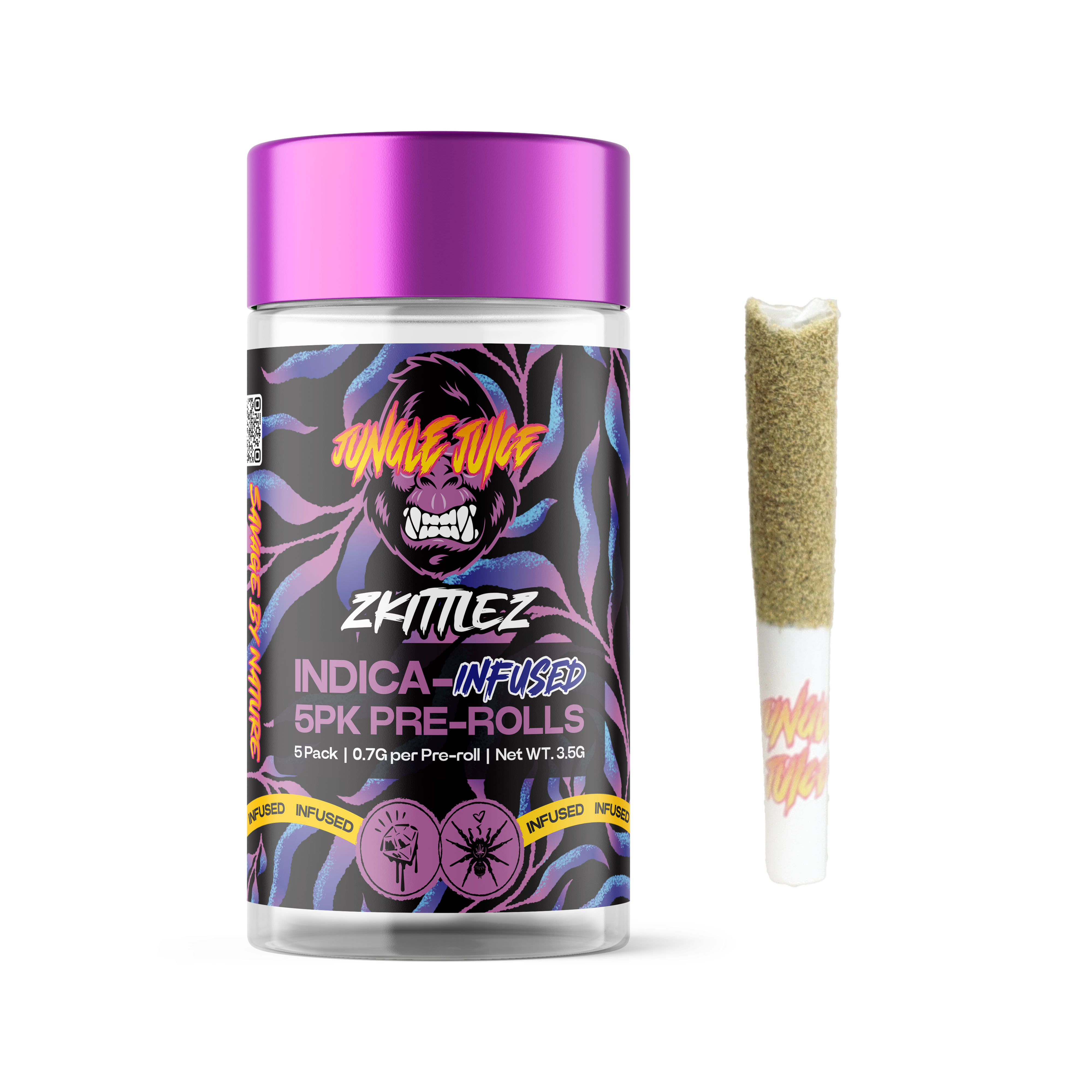 Zkittlez - 5 pk (0.5g) Tarantula Pre-Rolls