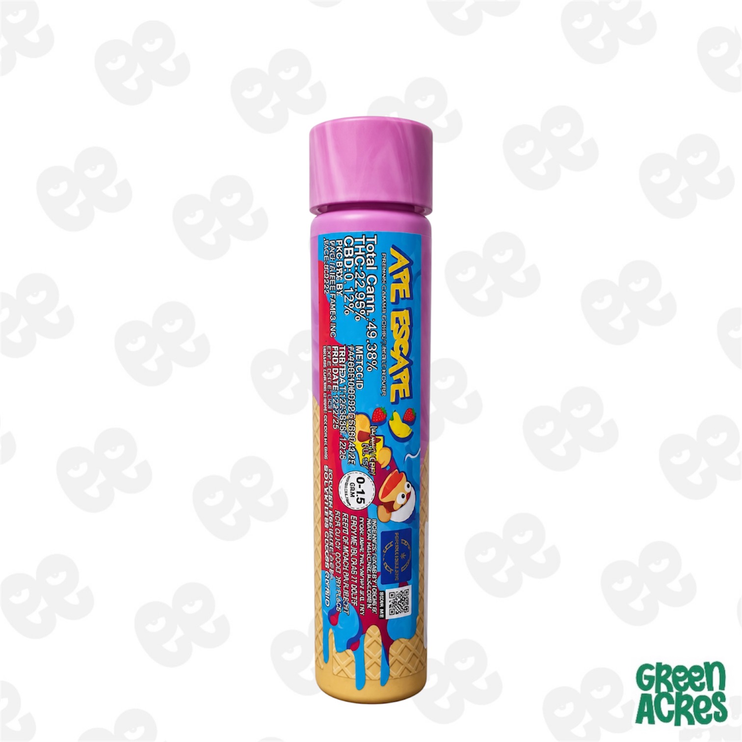Ice Kream Hash Co: Ape Escape Solventless Rosin 1G Preroll