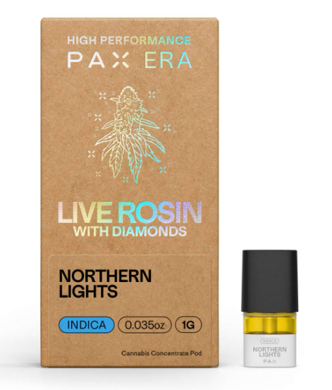 PAX | Northern Lights | Indica | Live Rosin with Diamonds | Pod | 1g