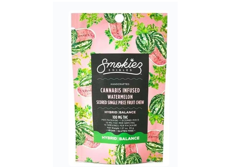 Smokiez - Sweet Watermelon Fruit Gummies 1pk - 100mg