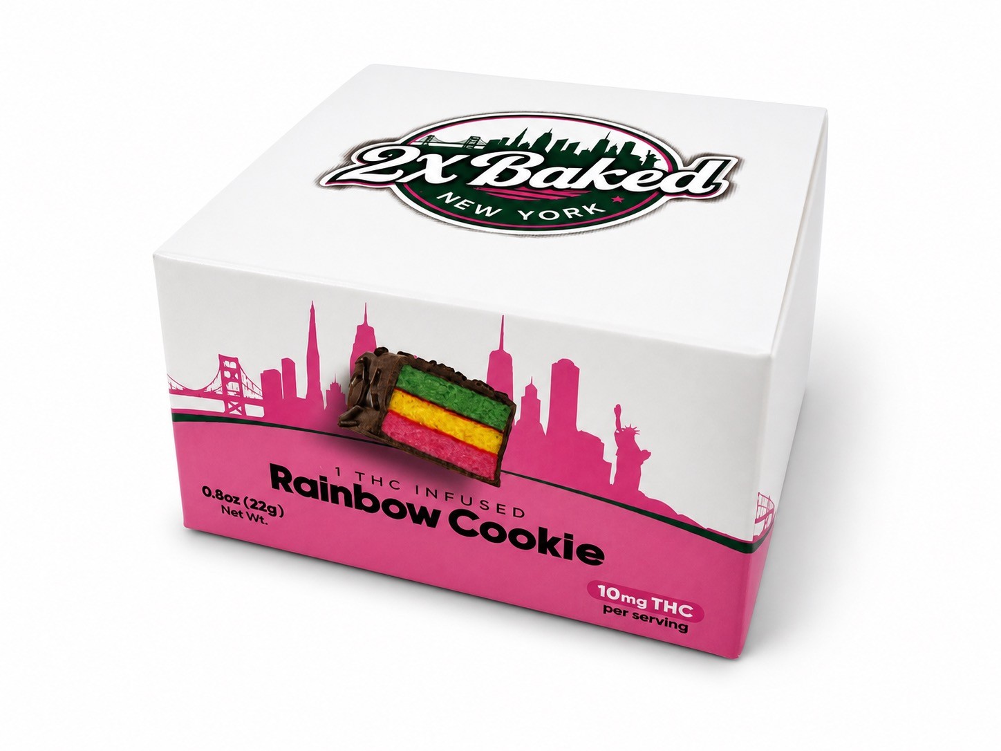 2x Baked Rainbow Cookie