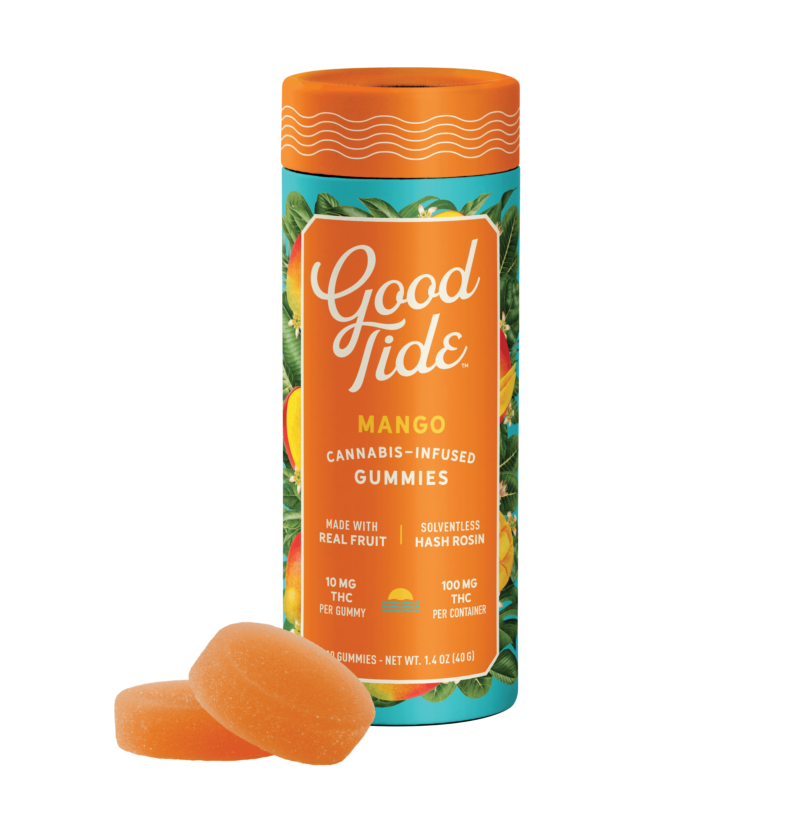 Good Tide | Mango - 100mg THC Rosin Gummy | 10 pk