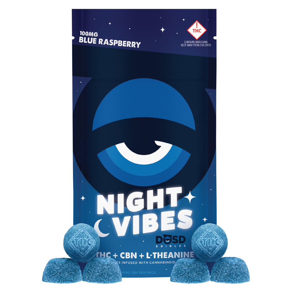 NIGHT VIBES Blue Raspberry CBN Nano Bites | 100mg