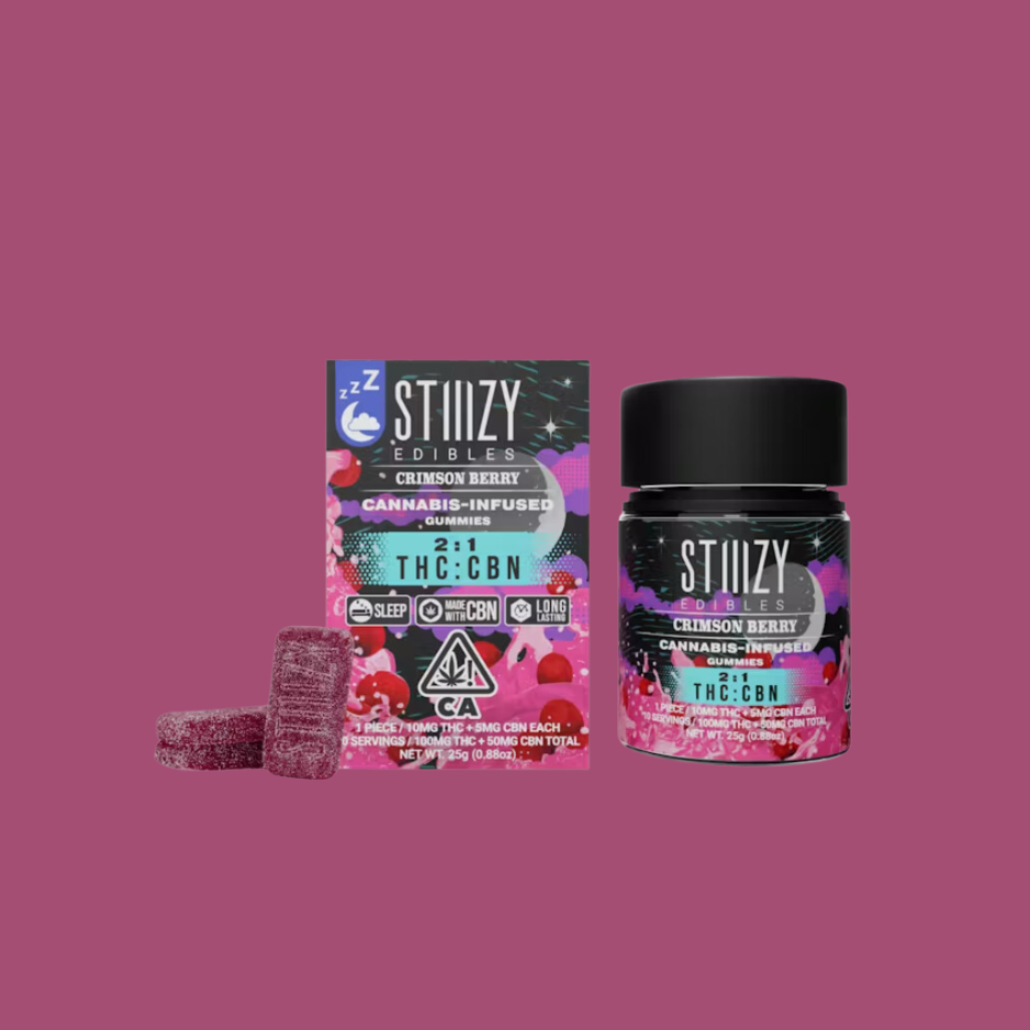 2:1 THC: CBN Crimson Berry Gummies - 10 Pack