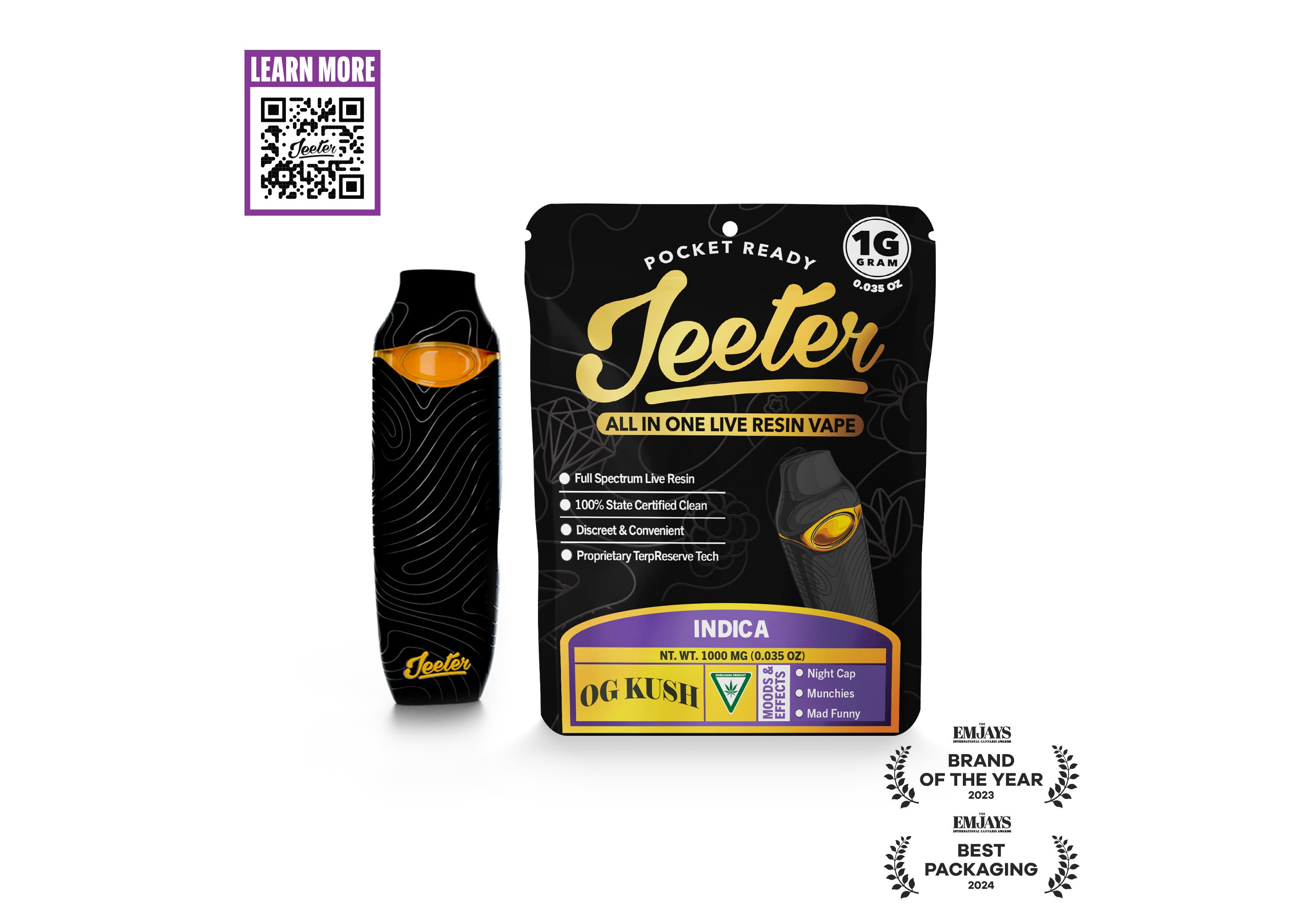 Jeeter - Live Resin Disposable 1g - OG Kush - Indica