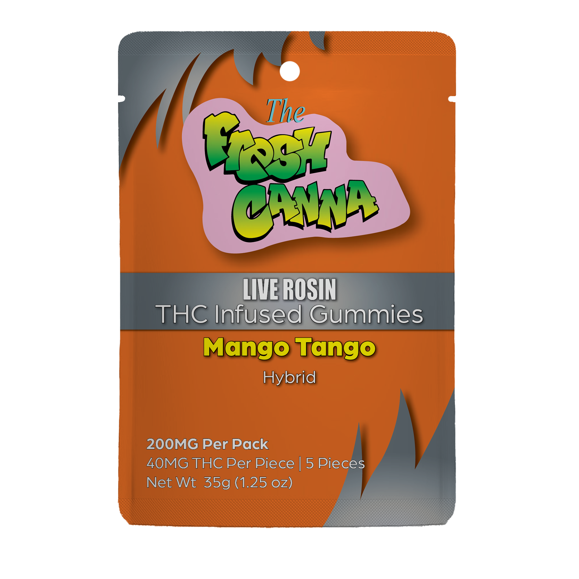 Fresh Canna | 200mg Live Rosin Gummies | Mango (Hybrid)