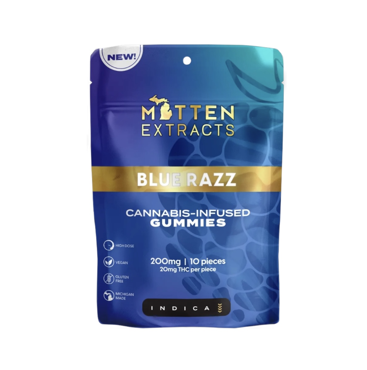 Mitten Extracts | Blue Razz | 200mg Gummies