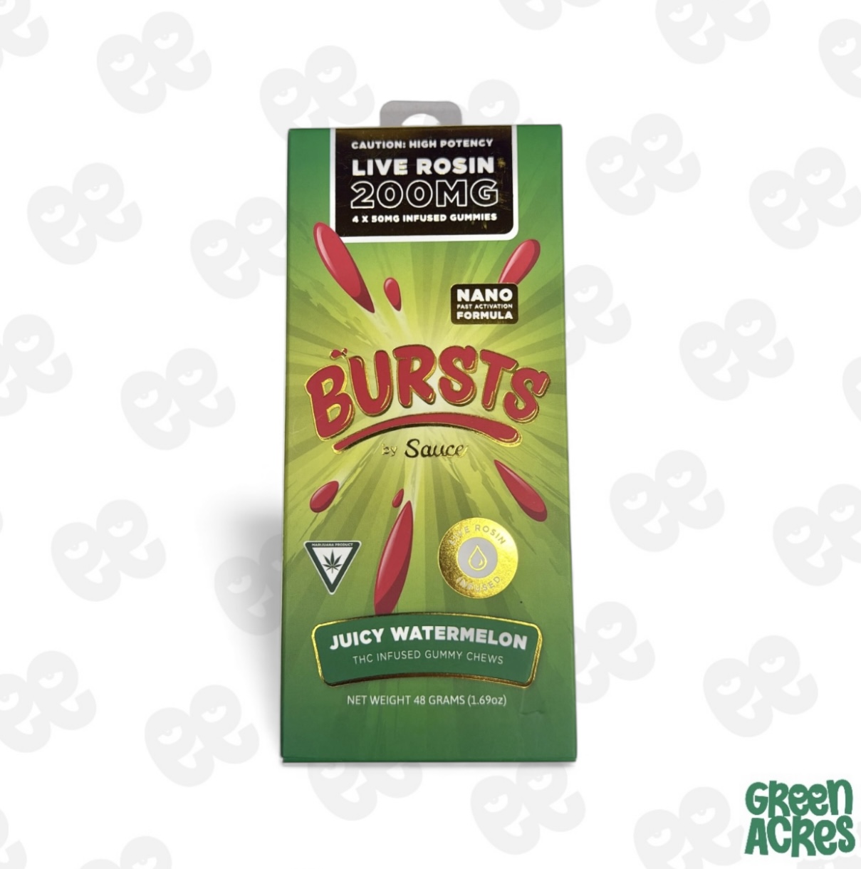 Juicy Watermelon 200MG Live Rosin Gummies