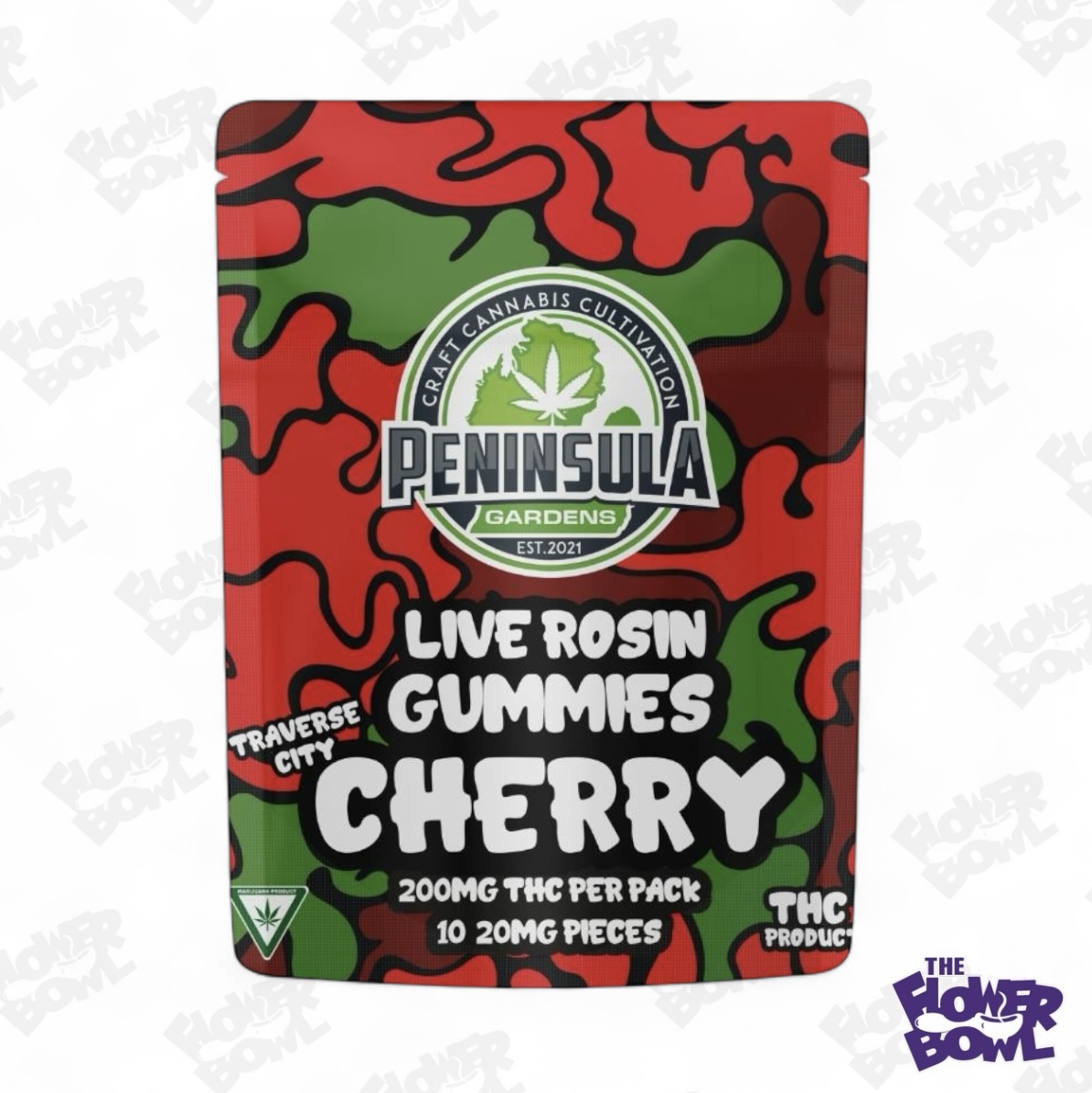 Cherry 200mg Live Rosin Gummies