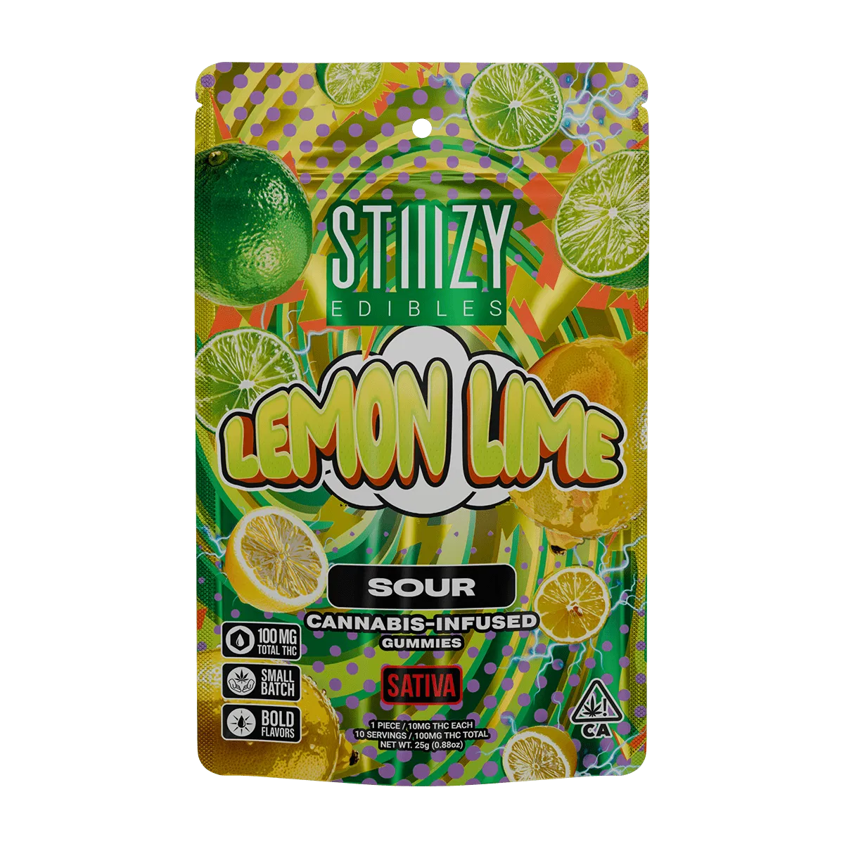 Stiiizy Sour Lemon Lime 100mg Gummies