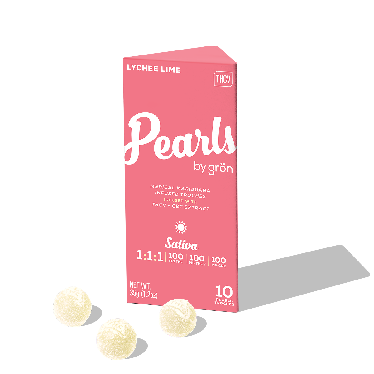Lychee Lime 1:1:1 THCV/CBC Troches | 10mg, 10pk