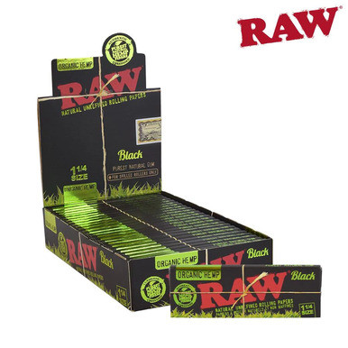 Raw Black Organic  Hemp 1 1/4 Rolling Paper
