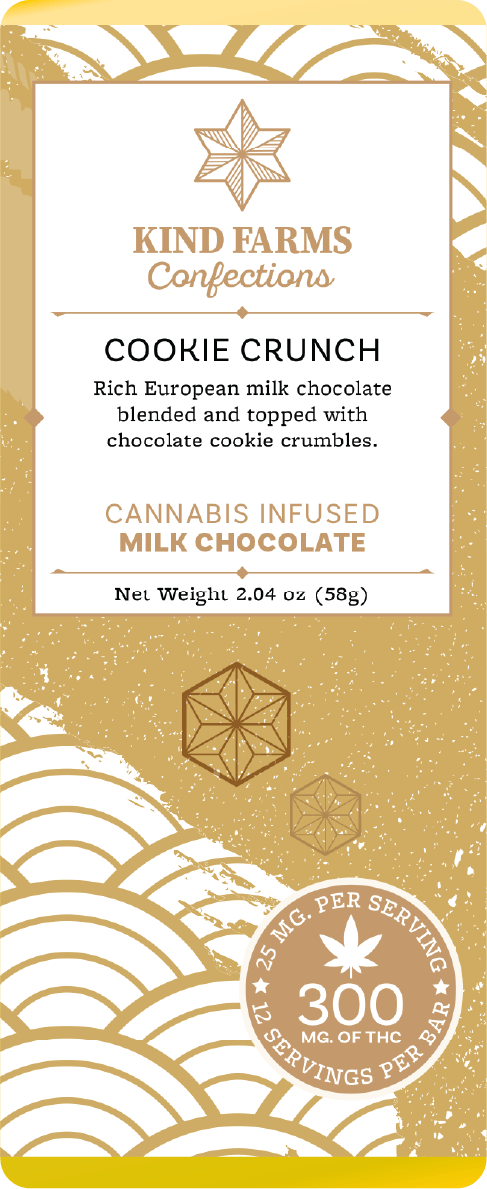 Kind Farms - Cookie Crunch Chocolate Bar 200mg