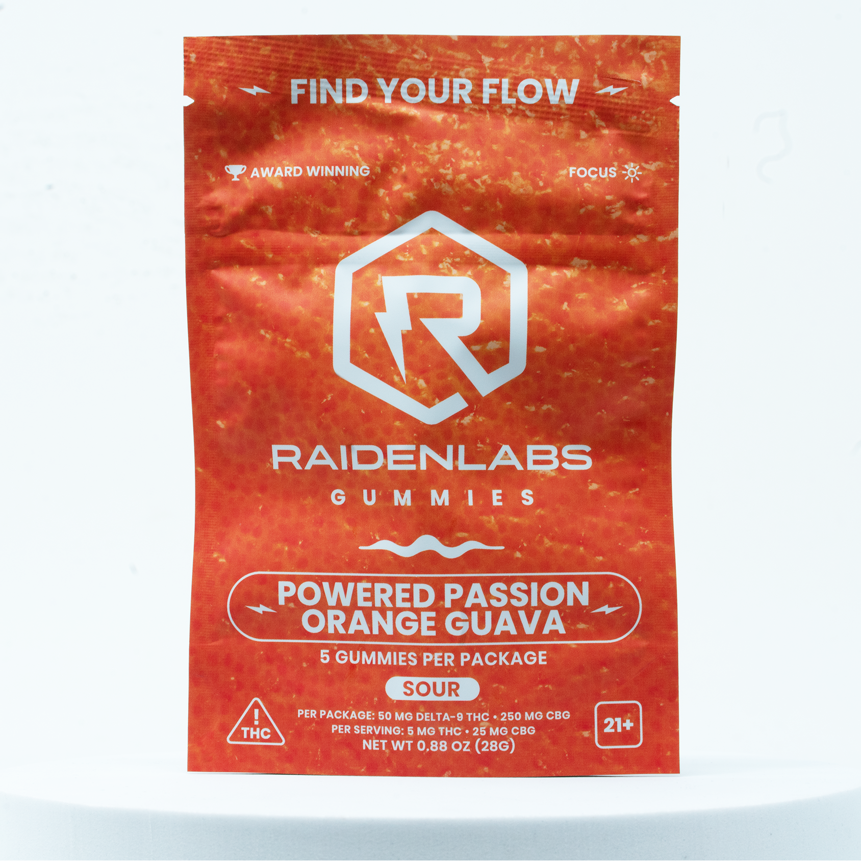 Focus Gummies - Powered Passion Orange Guava - 50mg THC / 250mg CBG
