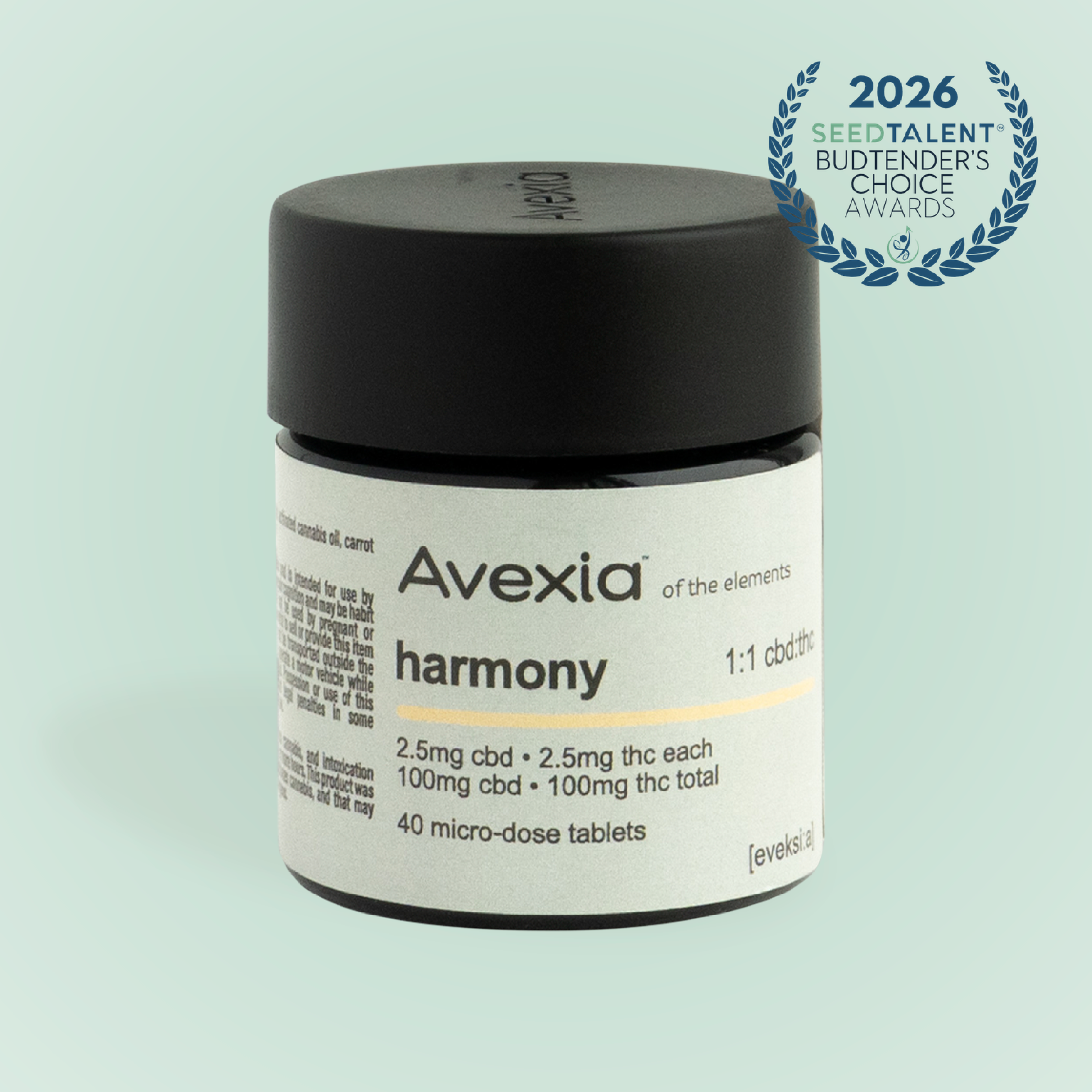AVEXIA Tab 100mg: Harmony 1:1 THC:CBD 40pc
