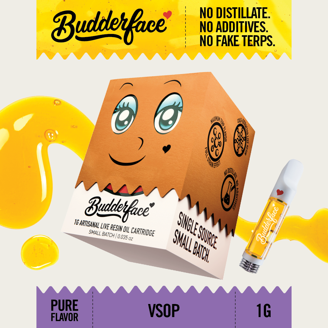 BUDDERFACE | VSOP | 1G | Artisanal Live Resin 510 Vape Cart