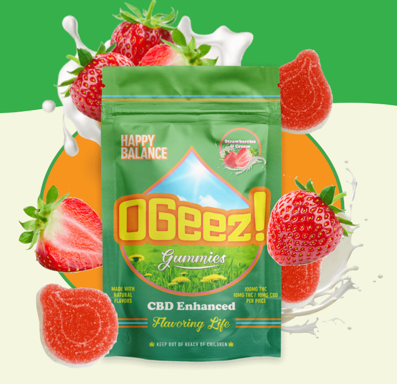 Strawberry & Cream | Happy Balance | 1:1 | THC:CBD | 10pk | 100mg