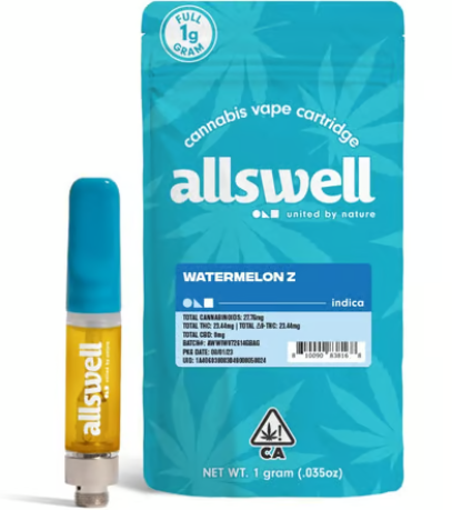 Allswell Watermelon Z Indica Vape Cart