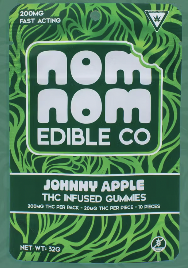 Nom Nom: Johnny Apple Live Resin Gummies 200MG