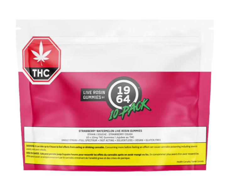 Strawberry Watermelon Live Rosin Gummies Multi 10mg x 10Pk