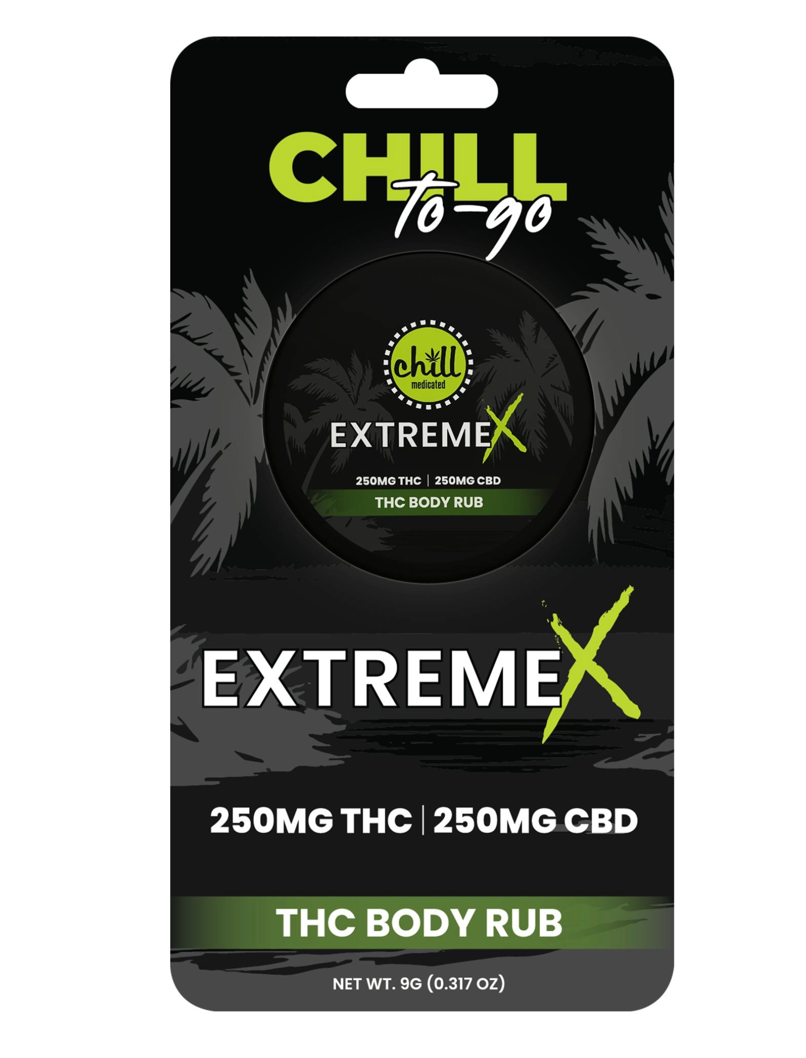 Chill Medicated Extreme X Body Rub  THC/CBD 250:250mg