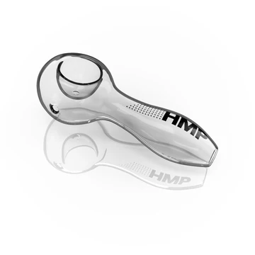 HMP 4" Glass Spoon Pipe - Clear