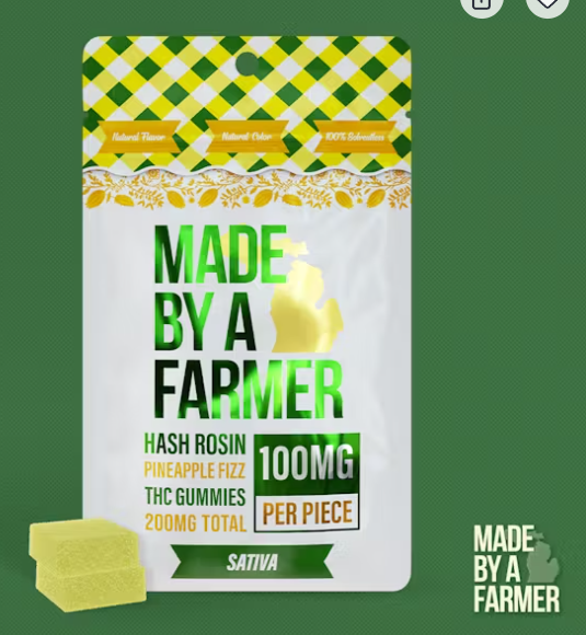 Pineapple Fizz | Infused Gummies | 200mg (2pc) | Sativa