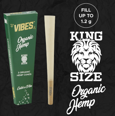 King Size Organic Hemp - Cones - Vibes