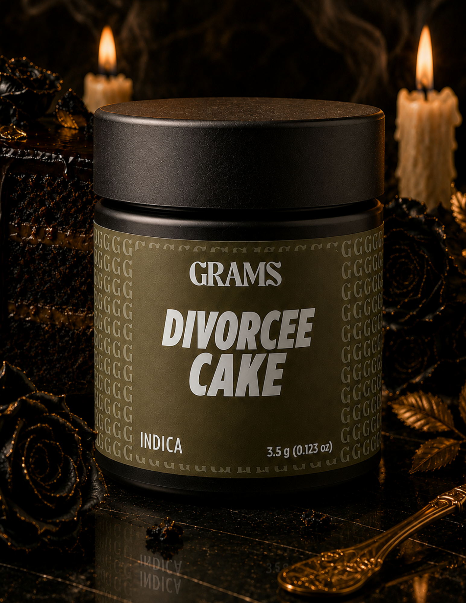 Grams | Divorcee Cake | Indica | Flower | 3.5g