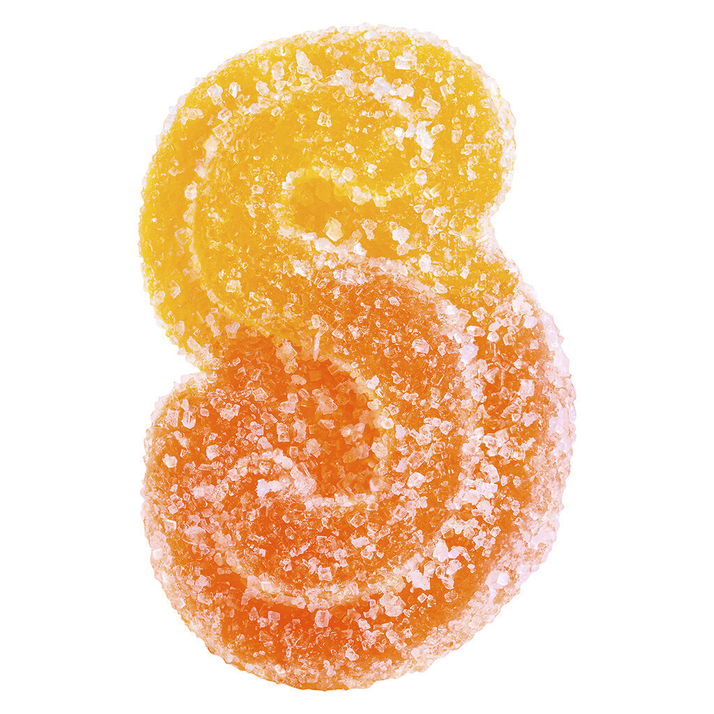 Sourz by Spinach - Fully Blasted Peach Orange 1:1 THC:CBD Gummies - 10x1 Pack
