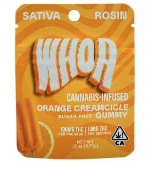 Whoa | Orange Creamsicle Sugar Free Rosin Gummies (10 Count) | 100mg