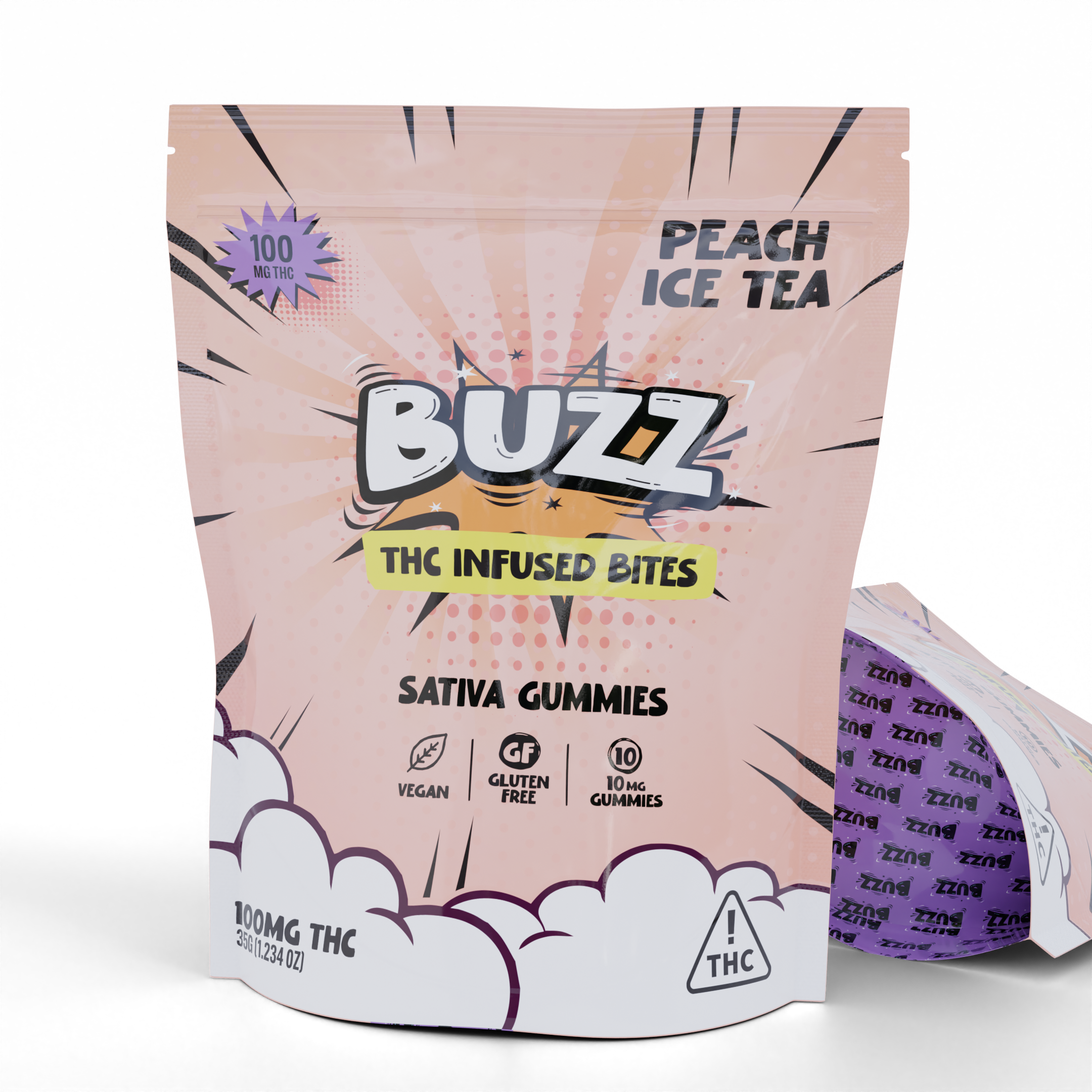 BUZZ | Peach Ice Tea Gummies 100mg