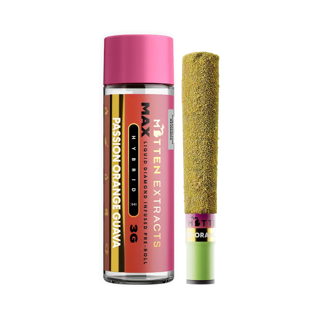 Mitten Extracts 3g MAX Diamond Infused Pre-Roll - Passion Orange Guava