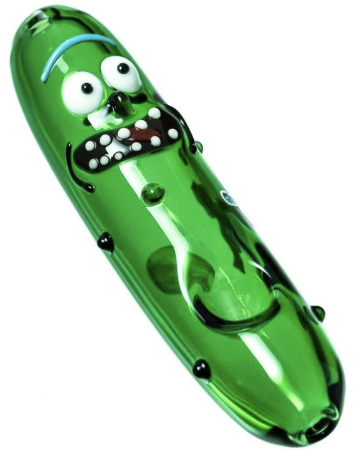 Pickle Rick Glass Piece